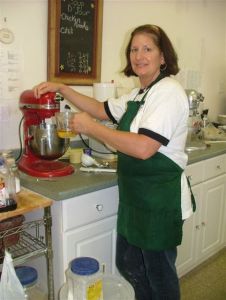mare making the dough